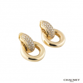 Chaumet?Diamond Hoop Earrings